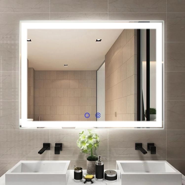 Large Perzonalized Illuminated LED Defogger Shower Mirrors for Hotel Bathroom
