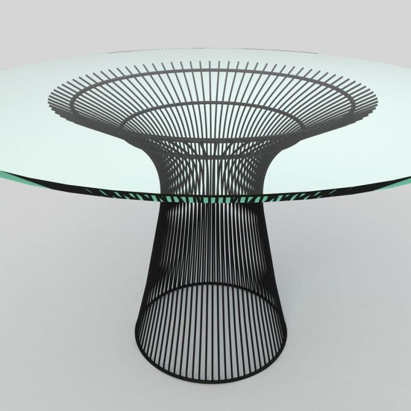 Black Wire Steel Frame Dining Table