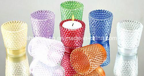 Glass Candle Holder with Plating / Candle Jar (SS1313)