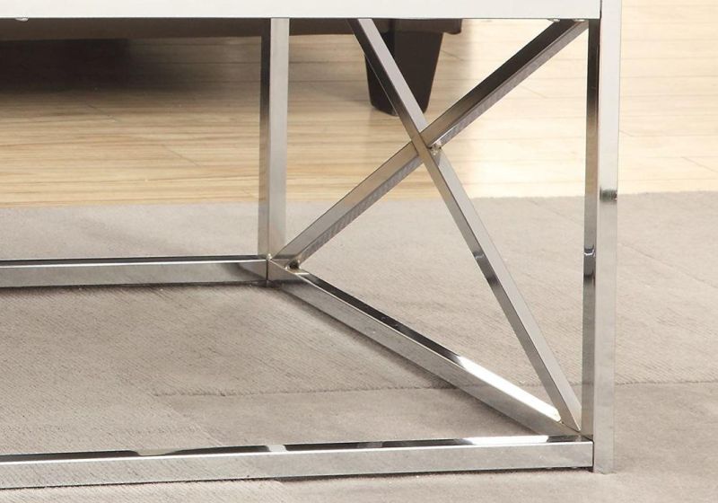 Modern Wood Color Coffee Table for Living Room Metal Frame