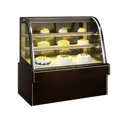 Bakery Refrigerated Marble Curved Glass Cake Showcase Cooler/Refrigerator Display Cooler