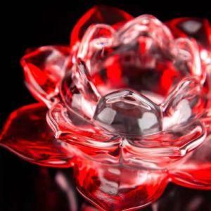 Decorative Multicolor Lotus Glass Candle Holder