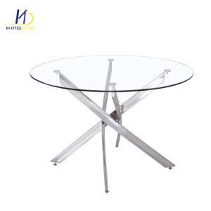 Cheap Modern Glass Top Dining Table Set/Dining Table and Chair