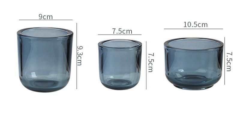 Candlestick Decoration Simple Glass Candlestick Nordic Candle Morandi Candle Cup Home Stay Decorative Candle Glass Holder