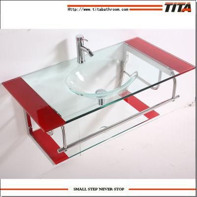 Bathroom Sinks Hand Wash Basin/Glass Sinks Bathroom/Glass Curio Cabinet T-1