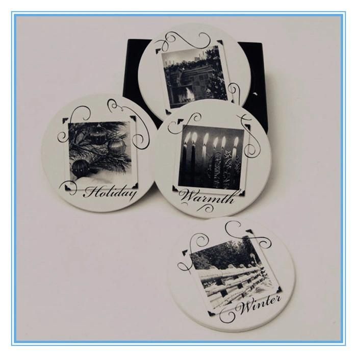 Customised Plastic Rubber Glass Coaster 8cm Paper Cup Mat