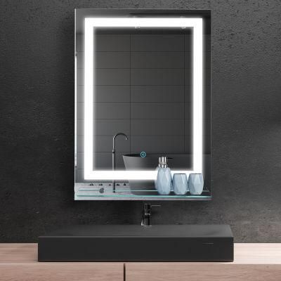 Hot Selling LED Bathroom Mirror with Glass Frame and Touch Switch