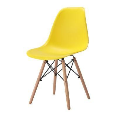 Modern Design Restaurant Chair Hotel Furniture Wooden Legs PP Plastic Dining Chairs