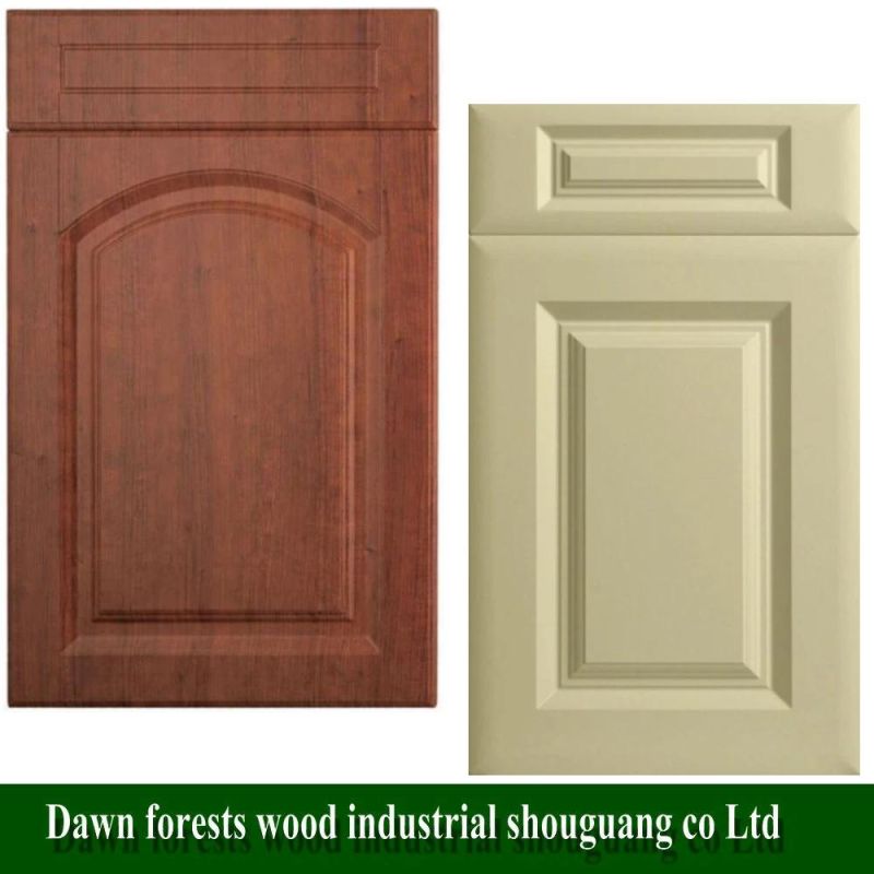 Customized PVC Faced MDF Cabinet Door with Glass