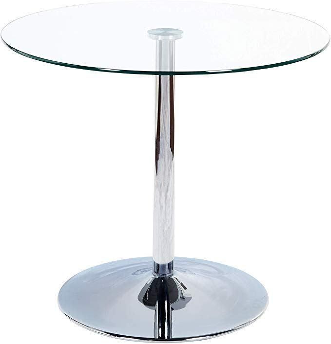 Coffee Shop Furniture Natural Modern Furniture Round Dining Table with Stainless Steel Base