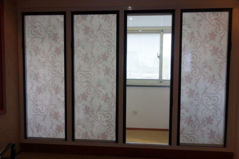 Magnetic Control Glazed Fabric Curtain Blinds Glass