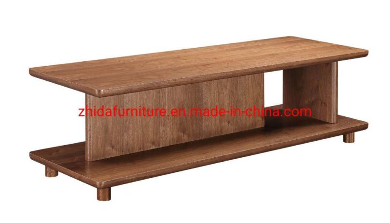 Home Furniture Modern Wooden Walnut Color Coffee Table for Living Room