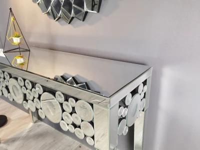Factory Price Modern Design Crushed Diamond Mirror Console Table