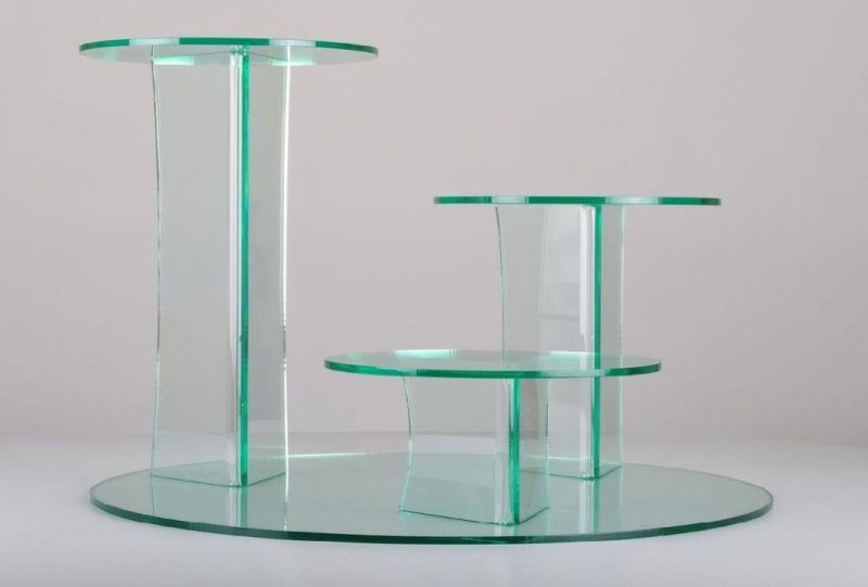 Mushroom Glass Effect Acrylic 3 Tier Cake Display Stand