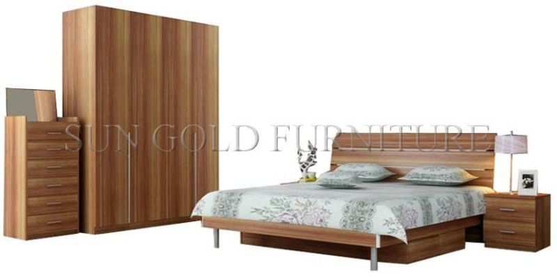 Luxury Hotel Wood Bed Cheap Used Bedroom Furniture Sets (SZ-BT001)