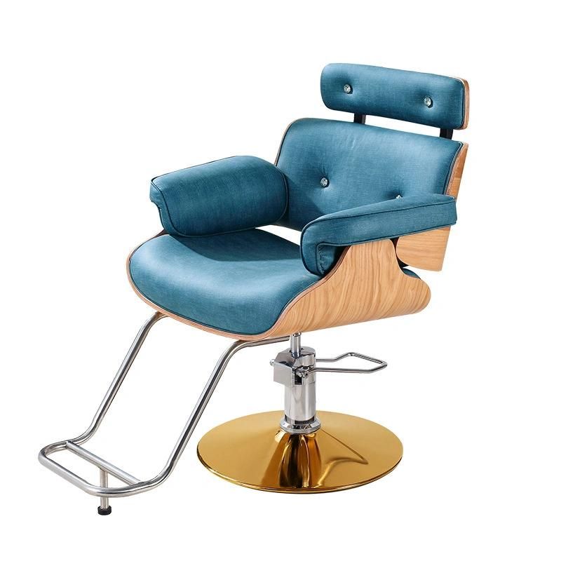 Hl-1228 Salon Barber Chair for Man or Woman with Stainless Steel Armrest and Aluminum Pedal