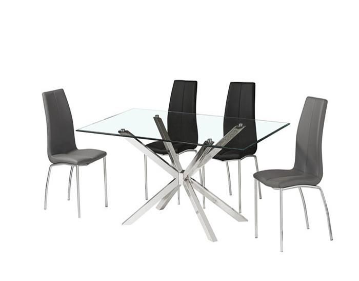 Wholesale Home Furniture Tempered Glass Dining Table