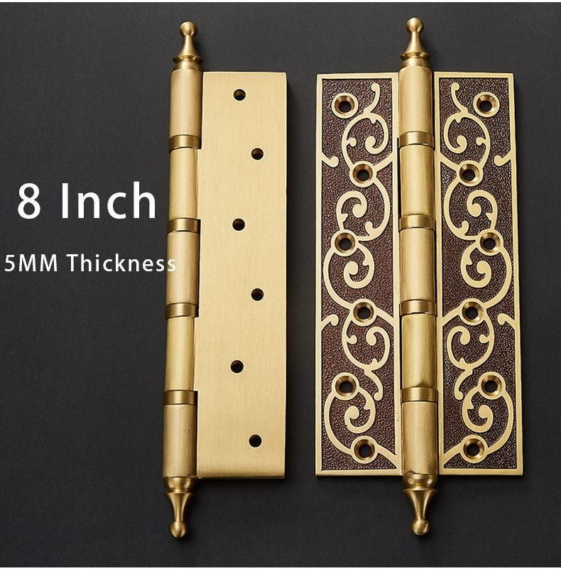 Full Brass Wooden Door Hinge Forging Copper Hinge