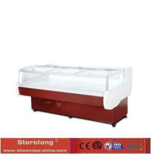 Curved Glass Open Service Showcase for Convenient Store Cxr-2712