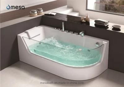 Popular Acrylic Corner SPA Bath Glass Massage Hydro Bathtub