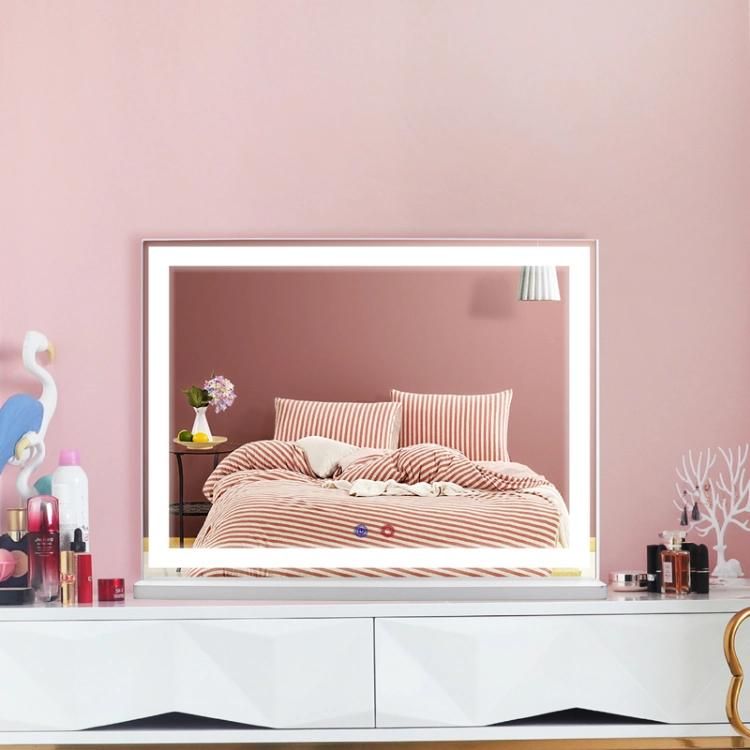 Wall and Table MDF Base Decorative Makeup LED Vanity Mirror