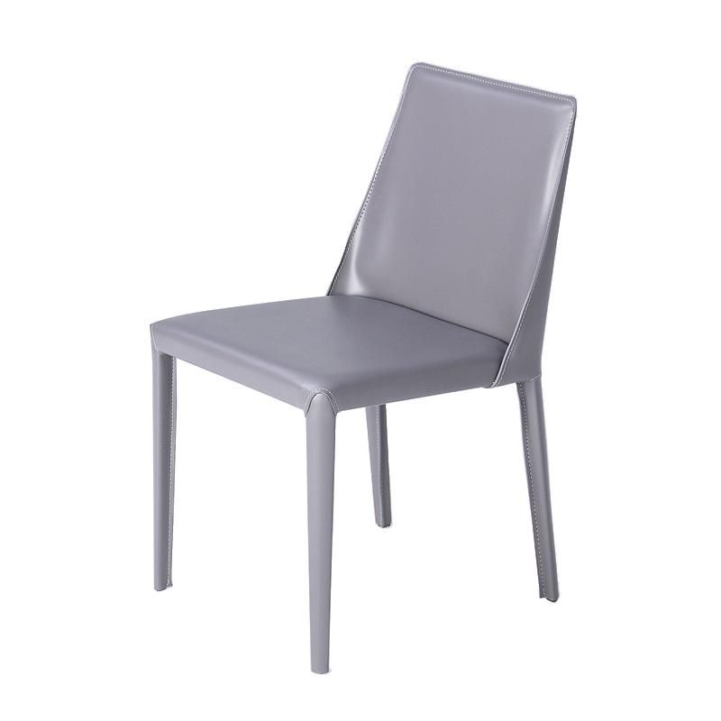 Modern Design Metal Legs Leather Home Hotel Dining Room Dining Chair