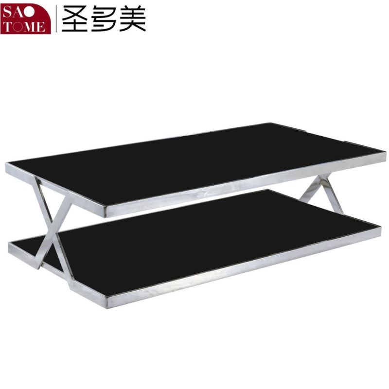 Modern Hotel Living Room Furniture Rectangular Glass Coffee Table