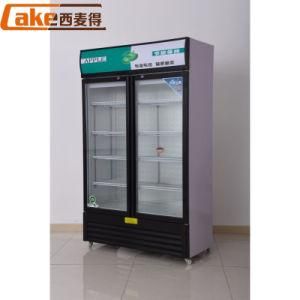 Cold Drink Display Freezer Shop Store Commercial Refrigerator Soft Drink Showcase with Glass Doors Upright Fridge