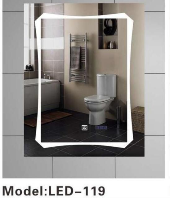 Modern Wall Silver Smart LED Illumated Bathroom Vanity Glass Mirror