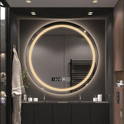 Factory Quality Control Round Lighted LED Bathroom Makeup Mirror Wall-Mounted