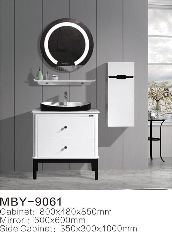 Wash Art Basin Bathroom Cabinet Basin Bathroom Closet Cabinet LED Touch Screen Bathroom Mirror