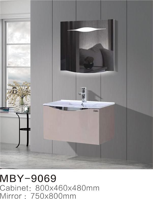 600mm PVC Bathroom Cabinet with Glass Basin