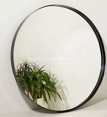 Round Wall Mirror Black Metal Frame Iron Frame Bathroom Mirror