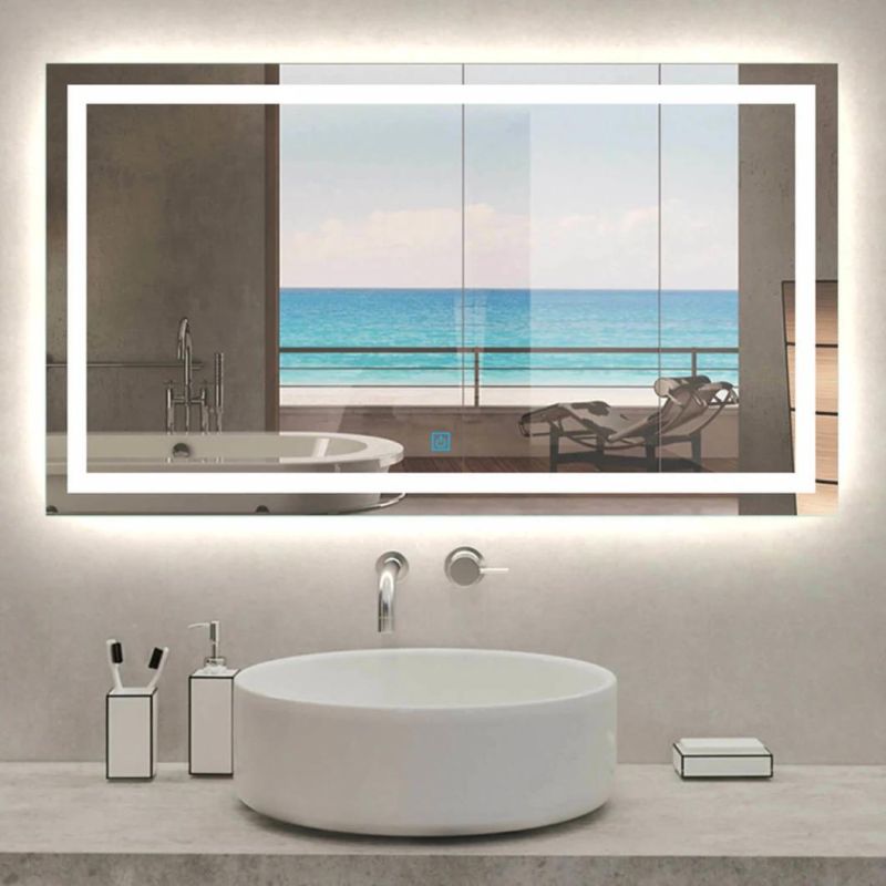 LED Bathroom Mirror with LED Light Has Touch Sensor
