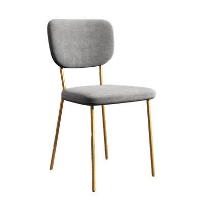 Modern Simple Style Home Living Room Furniture Velvet Metal Stack Fabric Banquet Tiffany Dining Chair for Cafe