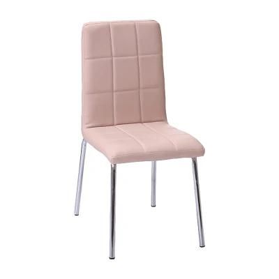 Factory Wholesale Restaurant Furniture Restaurant PU Leather Plating Steel Dining Chair for Banquet
