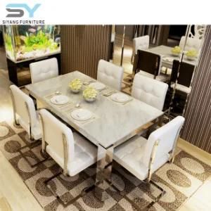 Stainless Steel Furniture Dining Chair and Table Room Dining Table