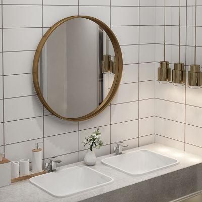 Modern Style Home Decorative Round Metal Frame Bathroom Wall Mirror