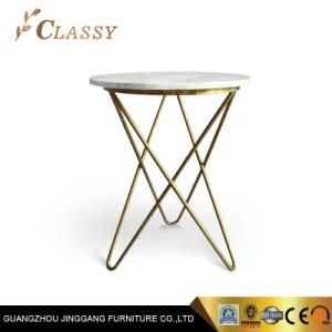 Coffee Table with Artifical Marble Top, Dining Round Table and Side Table