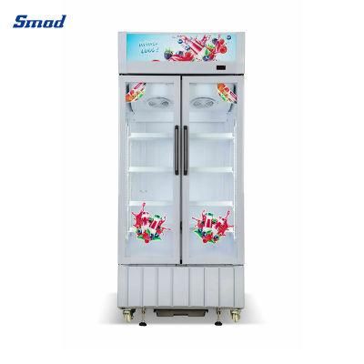 460L Glass Door Drinks Display Beverage Cooler Refrigeration Showcase