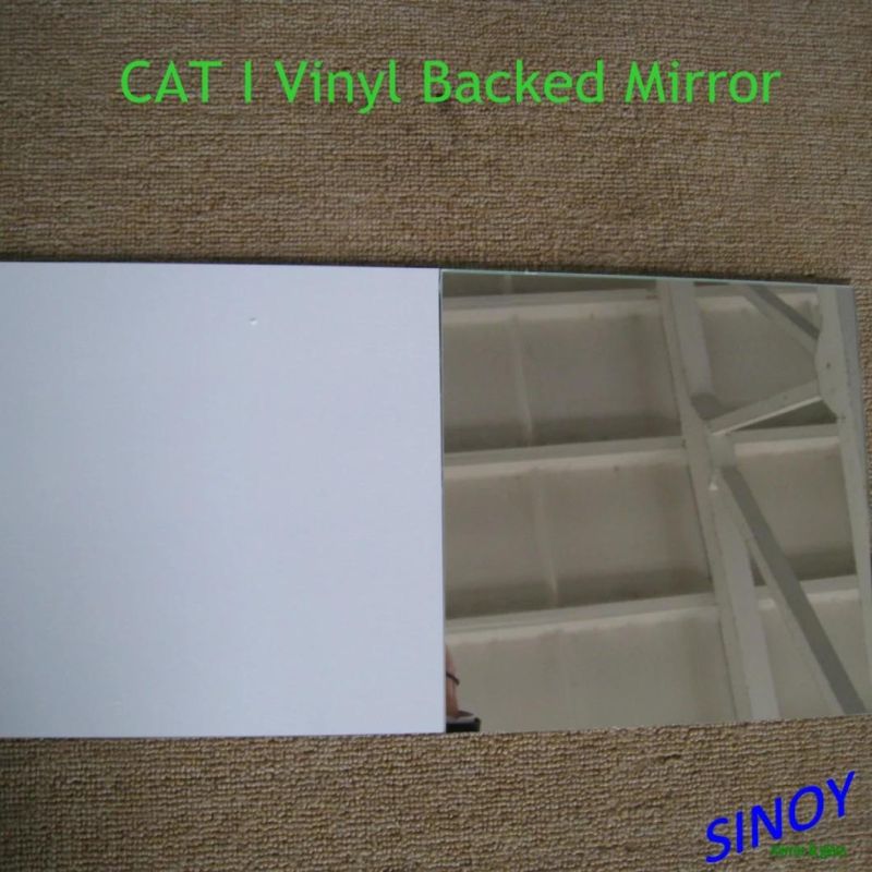 Double Coated and Adhesive Film Protected Silver Mirror Glass for Safety