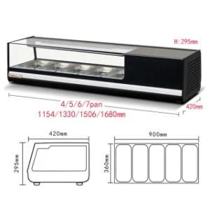 Practical Sushi Right-Angle Glass Door Display Cabinet