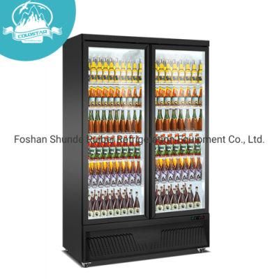 Commercial Showcase for Supermarket Glass Door Fridge Display Bottle Drink Refrigerator