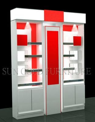 Popular Melamine White and Red Performace Display Rack (SZ-WDR025)