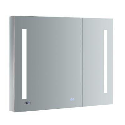 Home Use Wall Mounted Built-in Aluminum Profile LED Mirror Cabinet