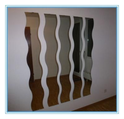 Wavy Mirror S Shaped Mirror Mirror Tiles for Wall Decoaration in Customer Size