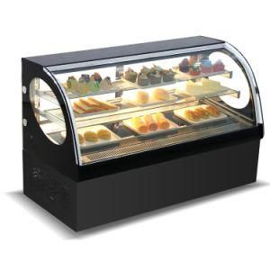 Commercial Kitchen Stainless Steel CD1200 Cake Display Refrigerator Showcase Glass Dessert Cabinet for Bakery Equipment Food Machine