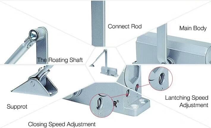 Sdc-201 Aluminum Hidden Sliding Glass Sliding Door Closer