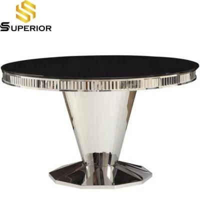 Fashion Designs Hotel Wedding Silver Stainless Steel Dining Table