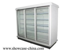 Supermarket Glass Door Multiceck Refrigerated Freezer Vertical Showcase with Mist Free
